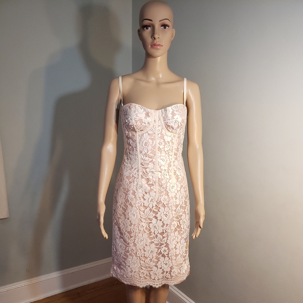 Dolce & Gabbana D&G Pink Lace Dress